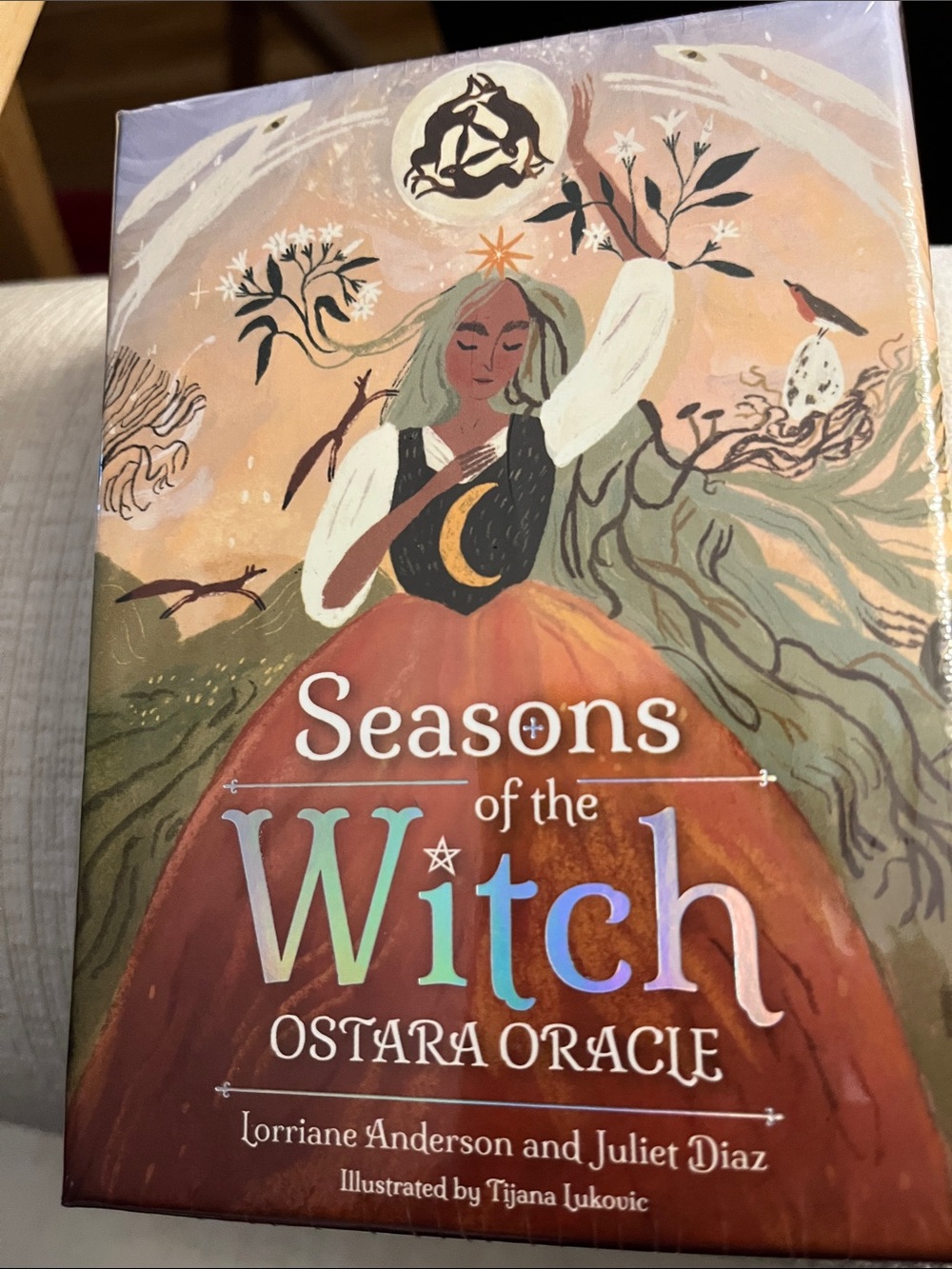 Seasons of the Witch Ostara Oracle Deck – Orange and Green Artwork